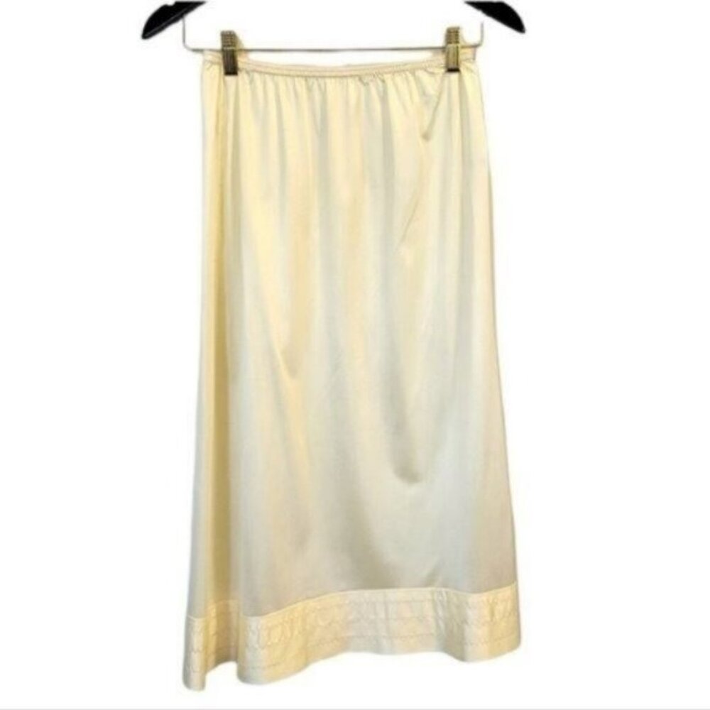 Vintage Mel-lin Dead Stock 1970's Snip a Row Satin Slip Skirt NWT - Picture 2 of 6